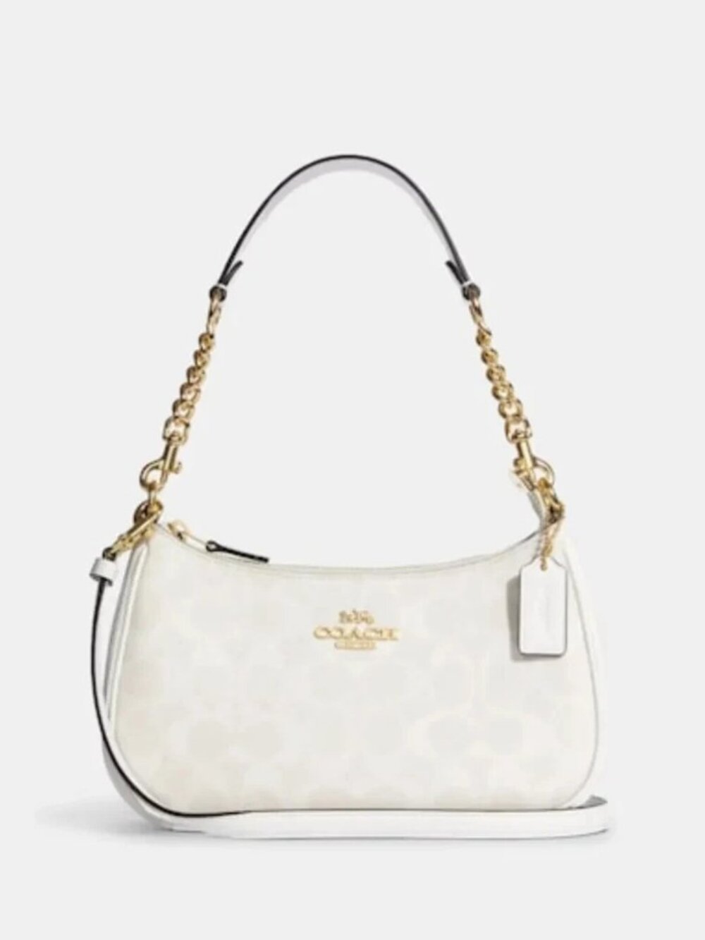 COACH Teri Shoulder Bag In Signature Canvas White/Chalk, Only unpacked